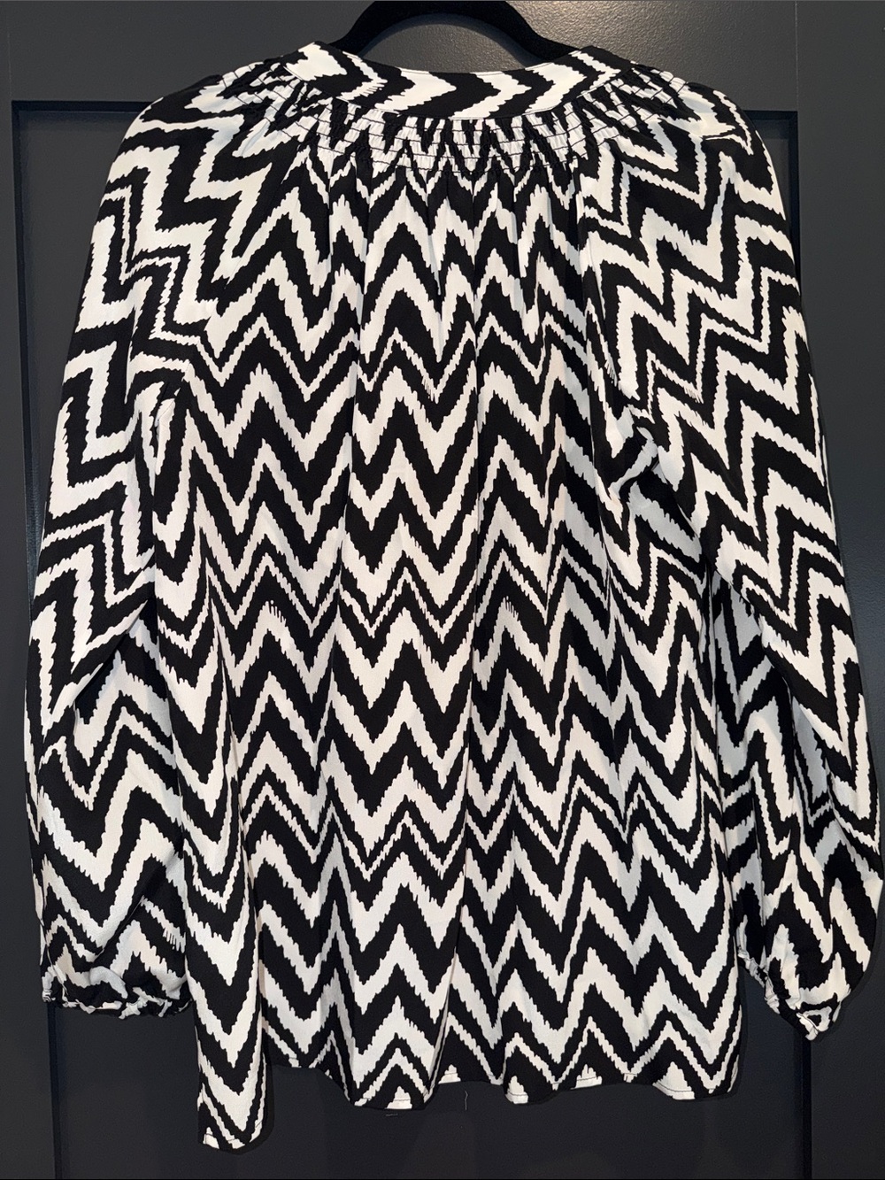Lilly Pulitzer Black & White Chevron Blouse - Picture 7 of 10